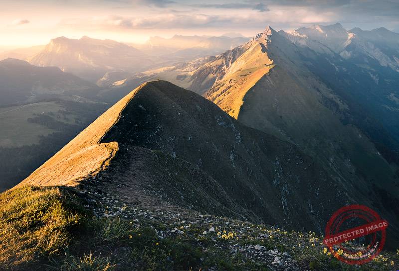 Aussicht von Augstmatthorn bei Sonnenaufgang