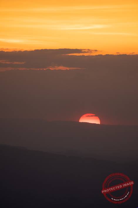 Rote Sonne Berner Oberland Schweiz