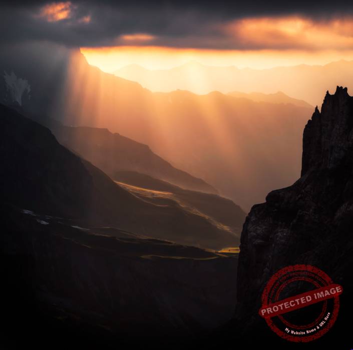 Sonnenuntergang bei Gspalthornhütte atemberaubend