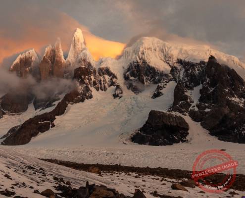 View of Cerro Torre from the icefield