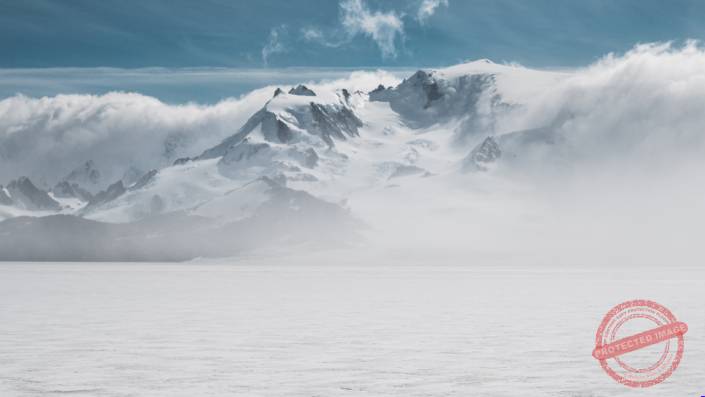 View from Cerro Torre on the icefield